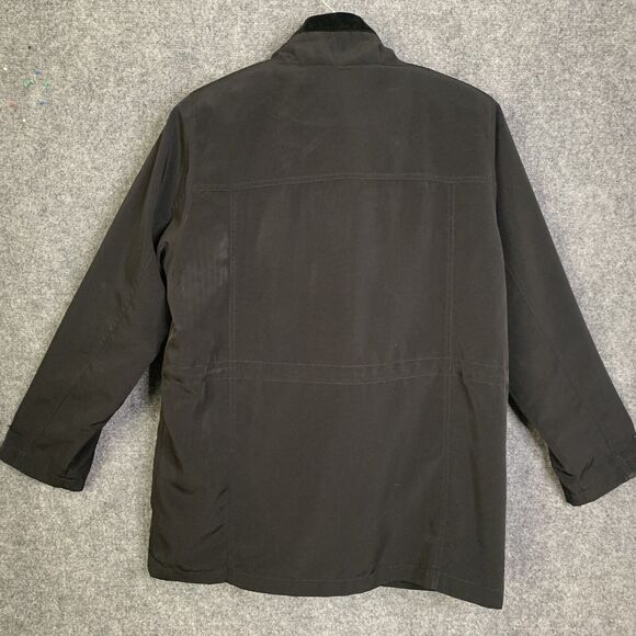 St John’s Bay Black Medium Weight Car Coat Women Petite Medium Zip Front Pockets - Picture 12 of 16